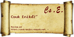 Csuk Enikő névjegykártya
